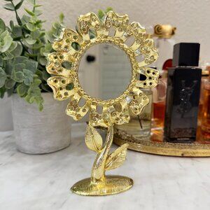 1970's Flower Earring Holder with Mirror